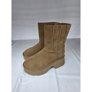 UGG Classic Twin Seam New Heights Boot Chestnut 1158313 Women's Size 9 Platform